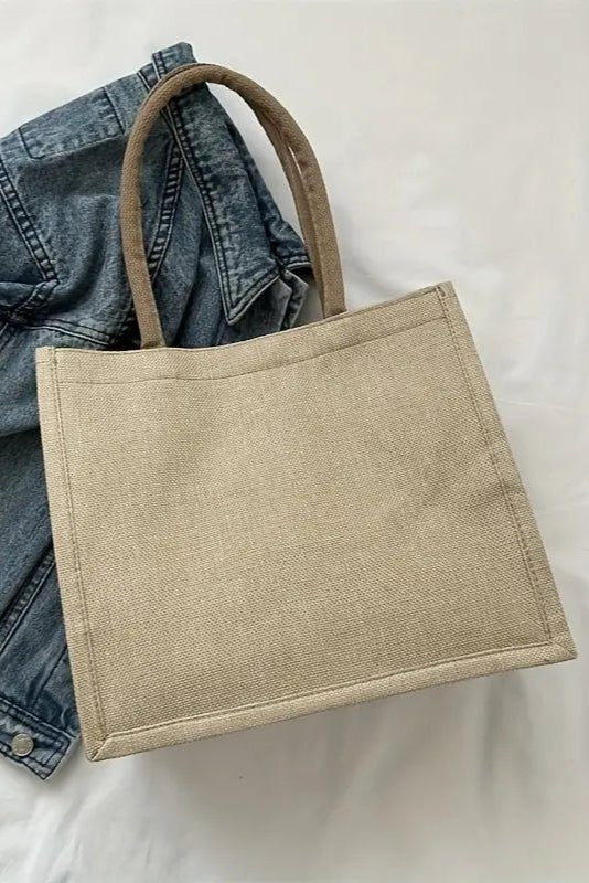 Bolsa de yute con estampado floral, vista 9