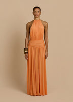 Fluido | vestido largo halter