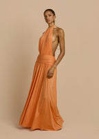 Fluido | vestido largo halter
