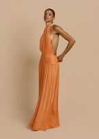 Fluido | vestido largo halter