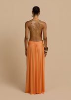 Fluido | vestido largo halter