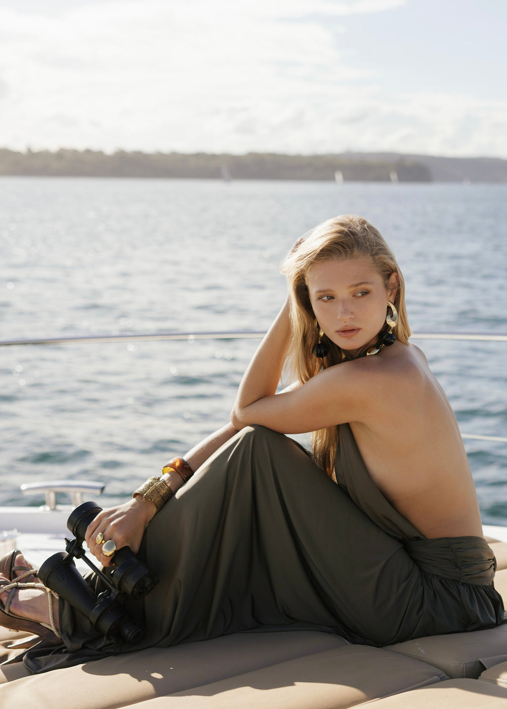 Fluido | vestido largo halter