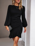 Griselda | vestido corto ajustado — Negro