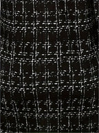 Etelvina | saco largo de tweed — Negro con cuadros blancos