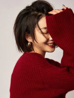 Joaquina | suéter oversize de cuello alto — Vino