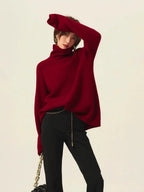 Joaquina | suéter oversize de cuello alto — Vino