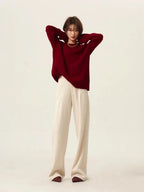 Joaquina | suéter oversize de cuello alto — Vino