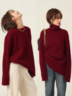 Joaquina | suéter oversize de cuello alto — Vino
