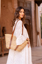 Xcalak | vestido largo blanco bordado — Blanco
