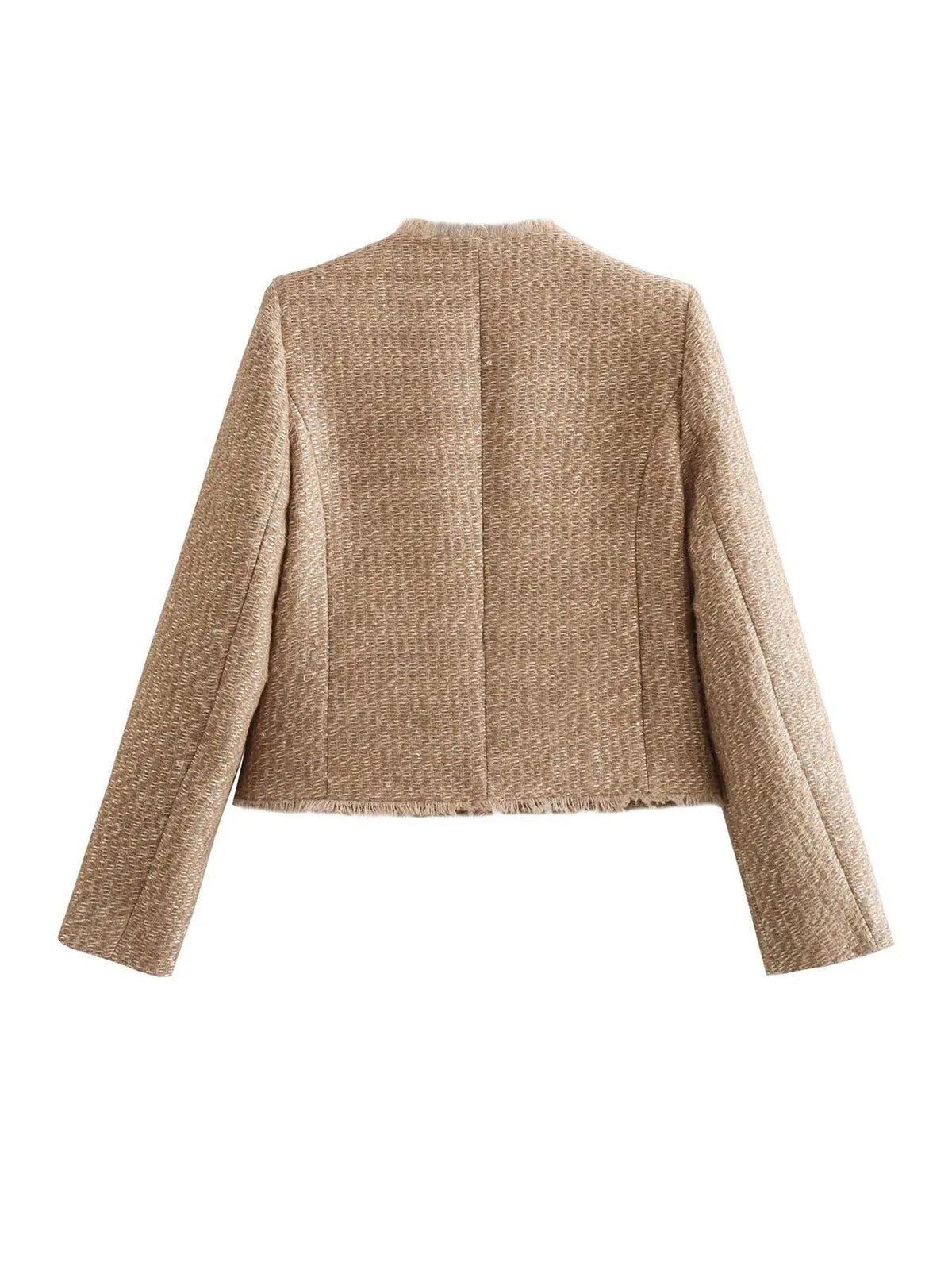 Jacona | saco corto de tweed — Camel