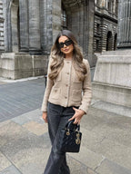 Jacona | saco corto de tweed — Camel