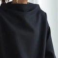 Simona | suéter oversize de cuello alto — Negro