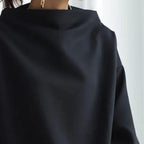 Simona | suéter oversize de cuello alto — Negro