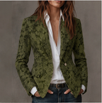 Pía | saco entallado de jacquard floral
