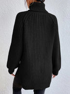 Kabah | suéter de cuello alto con aberturas — Negro