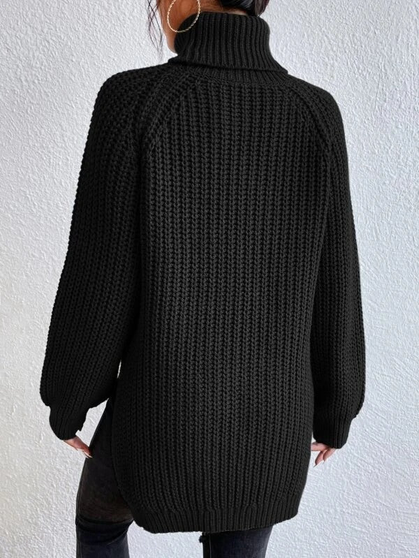 Kabah | suéter de cuello alto con aberturas — Negro