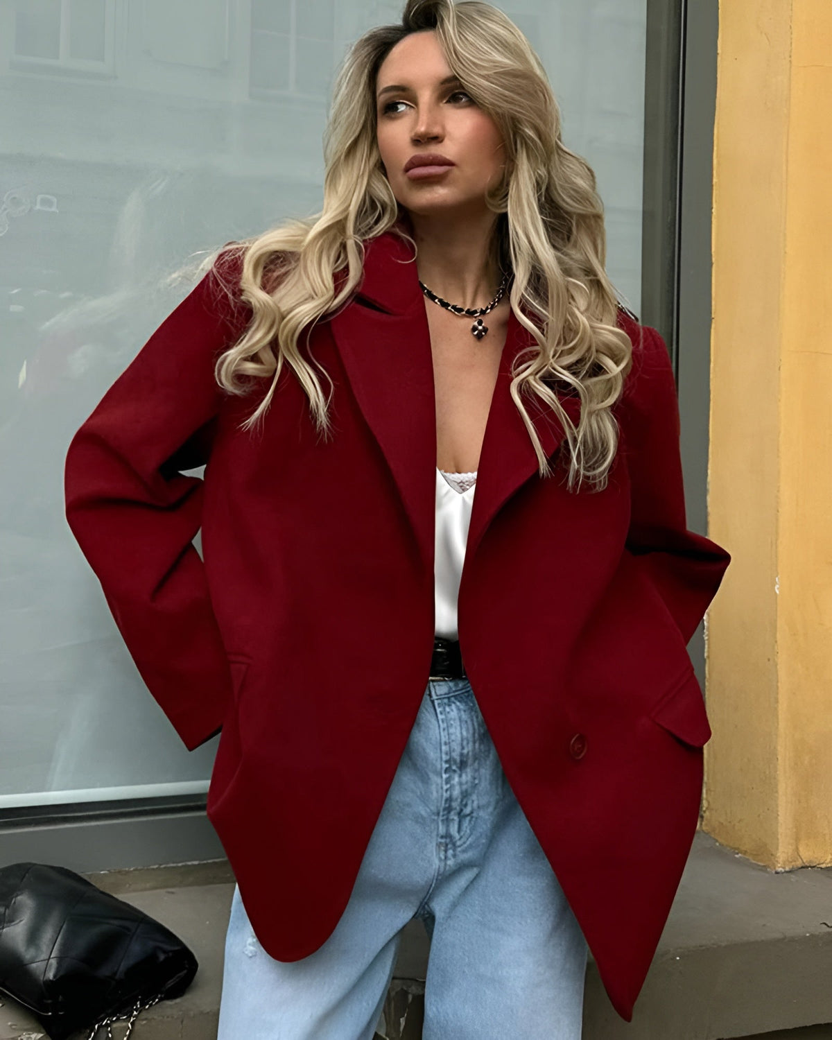 Filomena | saco oversize rojo — Rojo cereza