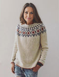 Celestina | suéter crudo con canesú tejido — Crudo