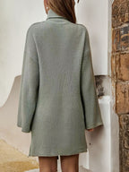 Toronjil | vestido suéter de cuello alto — Verde salvia