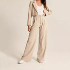 Galeana | pantalón de pierna ancha — Beige