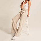 Galeana | pantalón de pierna ancha — Beige