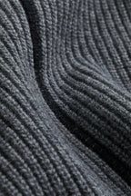 Narda | suéter oversize de canalé con cuello alto — Gris
