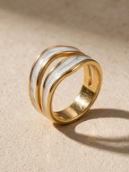 Anillo efecto mármol, vista frontal