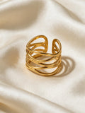 Anillo de líneas limpias, vista frontal