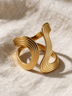 Aretes ondulados, vista frontal