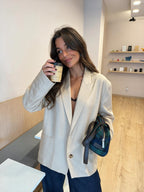 Blazer oversize de mezcla de lino, vista frontal (2)