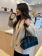 Blazer oversize de mezcla de lino, vista lateral