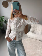 Lugo | blusa de encaje entallada
