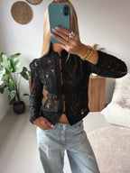 Zahara | blusa de encaje entallada