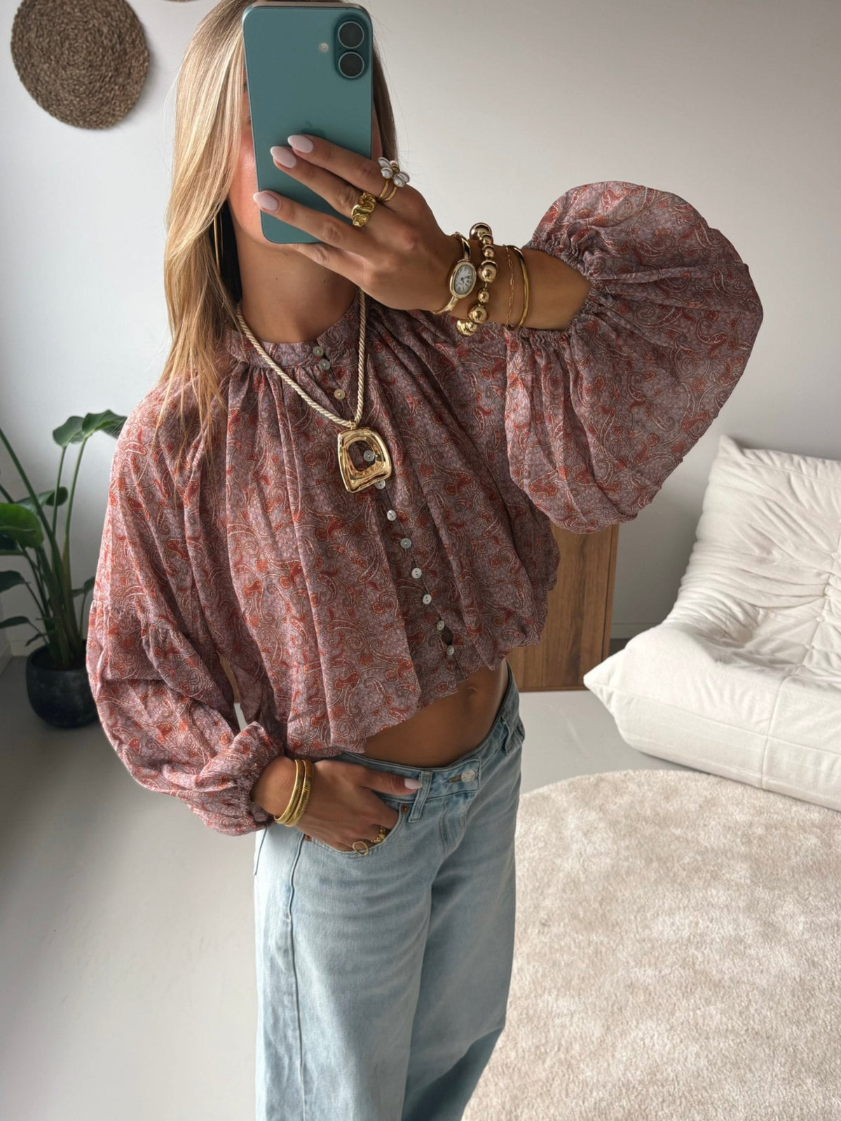 Antonia | blusa de estampado paisley