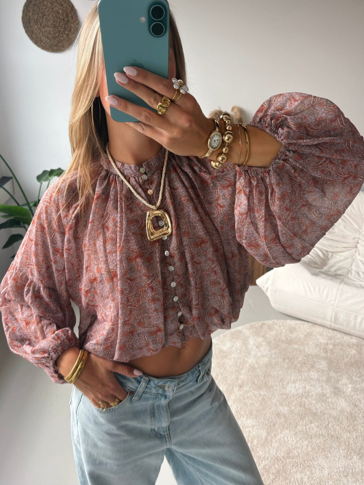Antonia | blusa de estampado paisley