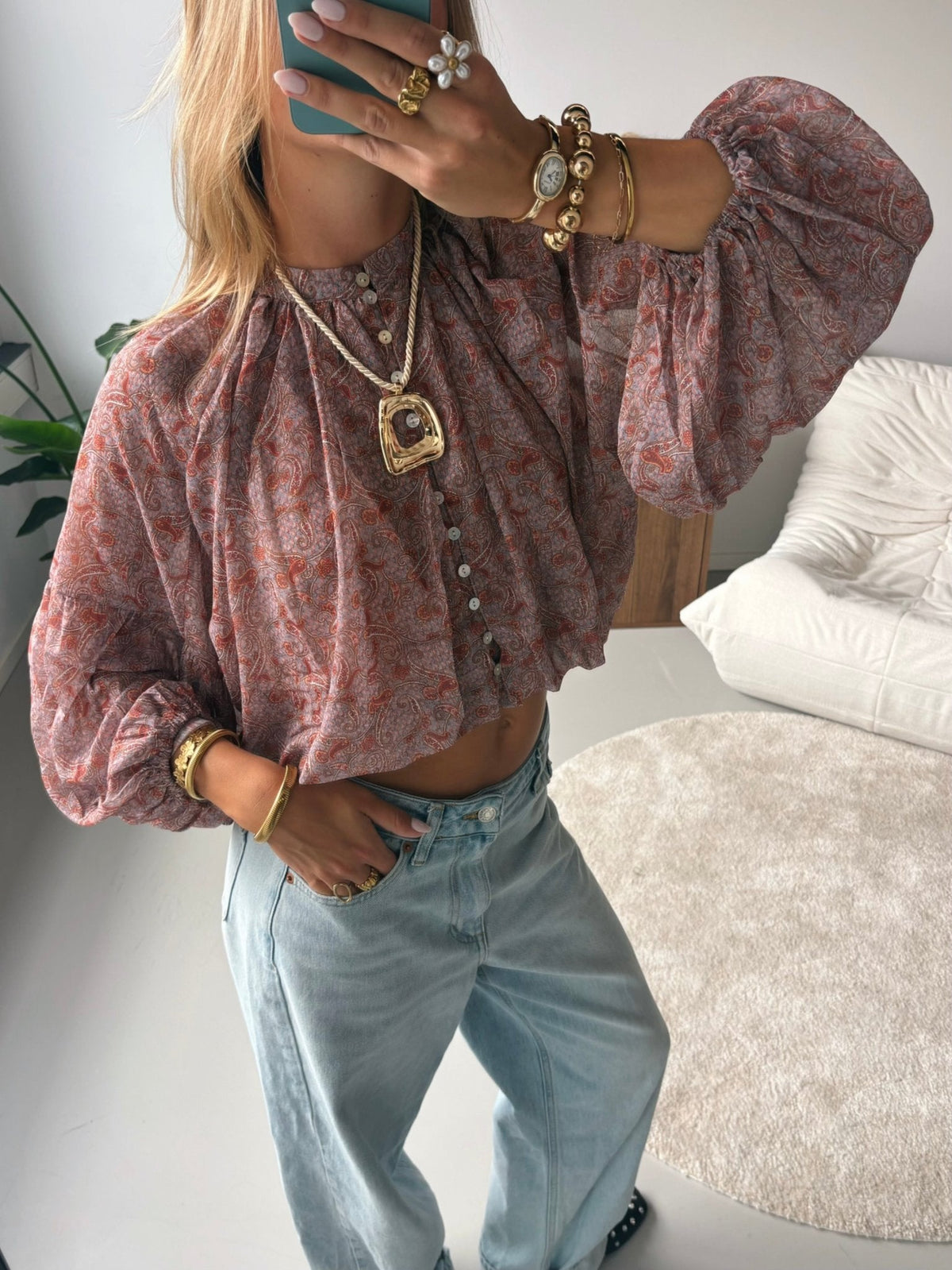 Antonia | blusa de estampado paisley