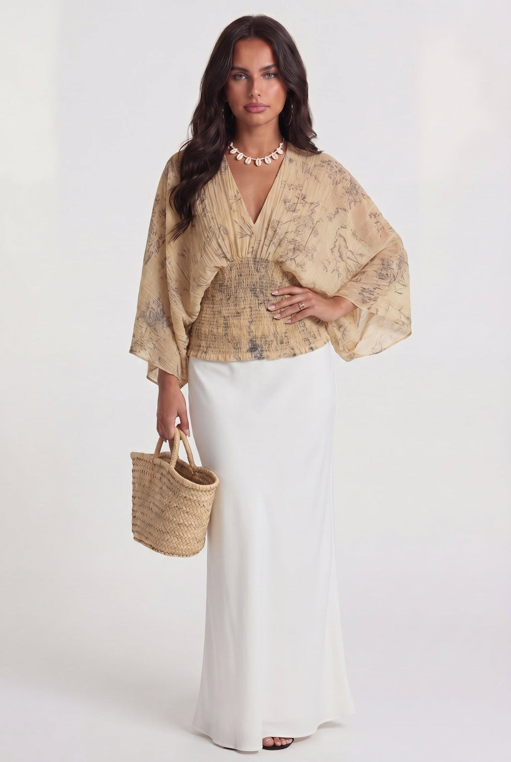 Esmeralda | blusa de gasa estampada