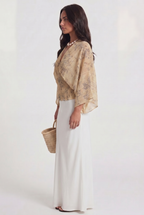 Esmeralda | blusa de gasa estampada