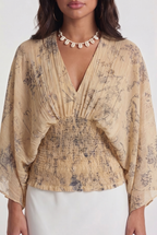 Esmeralda | blusa de gasa estampada