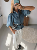 Olivo | blusa de mezclilla
