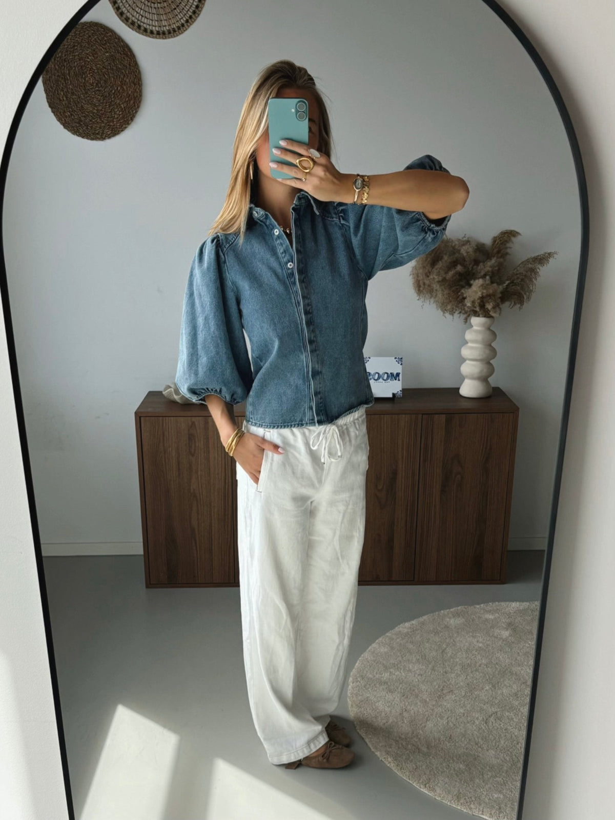 Olivo | blusa de mezclilla