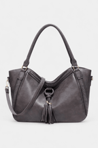 Bolsa de hombro con borla de flecos, tercera vista
