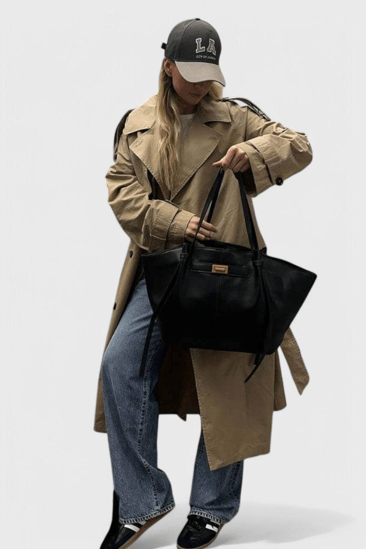 Bolsa de hombro en forma de trapecio, cuarta vista