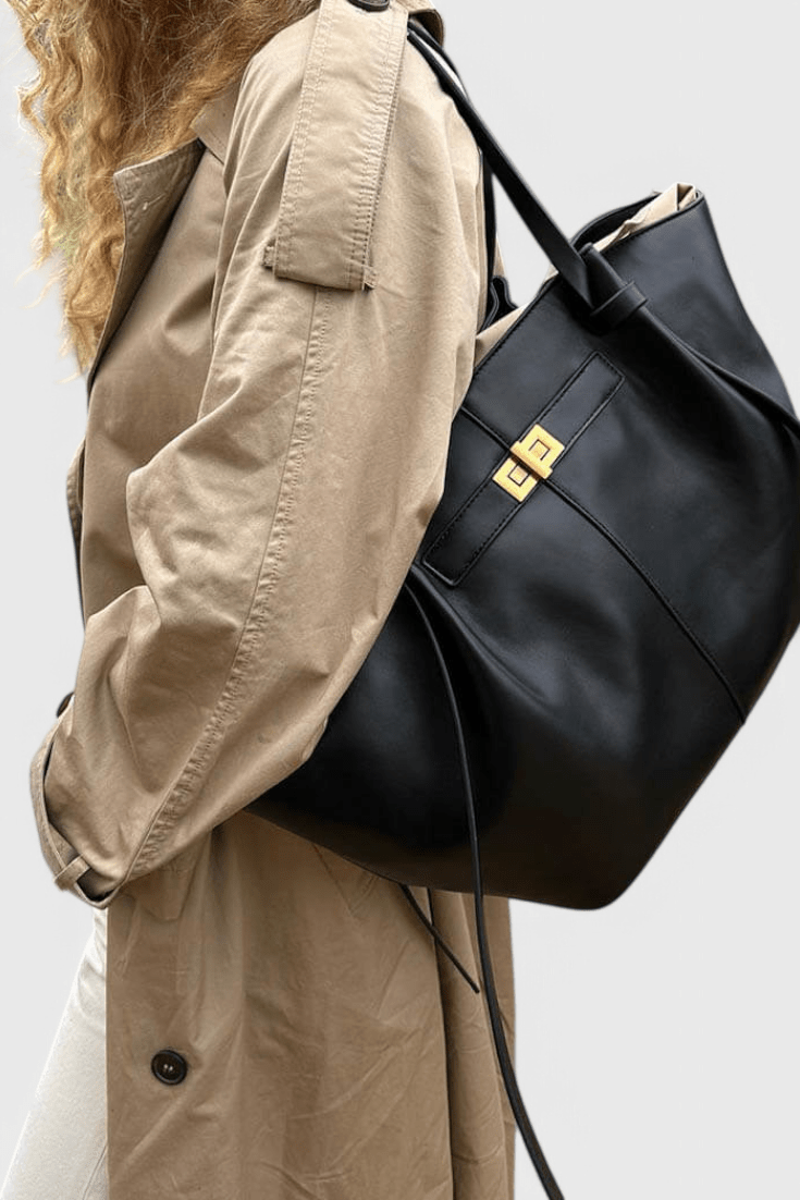 Bolsa de hombro en forma de trapecio, quinta vista
