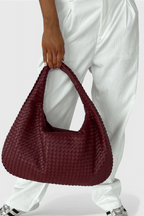Bolsa de hombro tejida media luna, vista 12