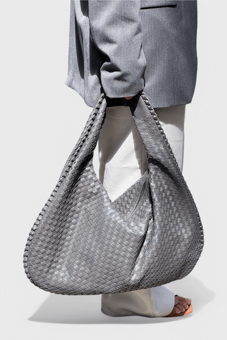 Bolsa de hombro tejida media luna, vista 14