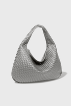 Bolsa de hombro tejida media luna, quinta vista