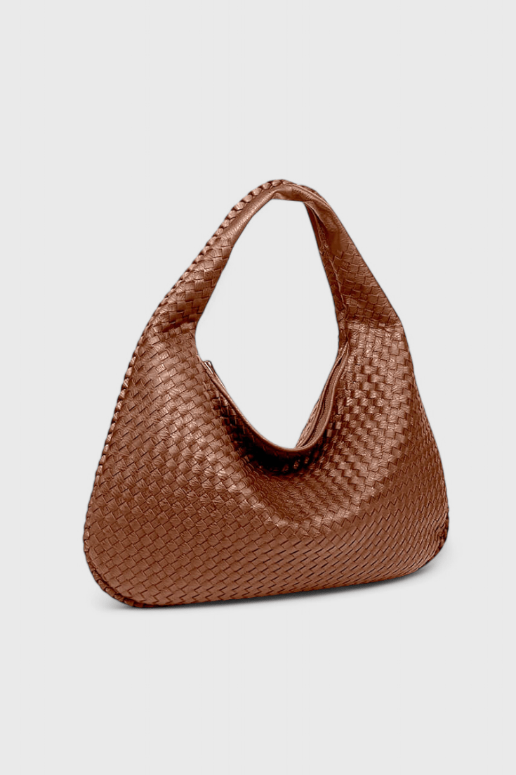 Bolsa de hombro tejida media luna, vista 6