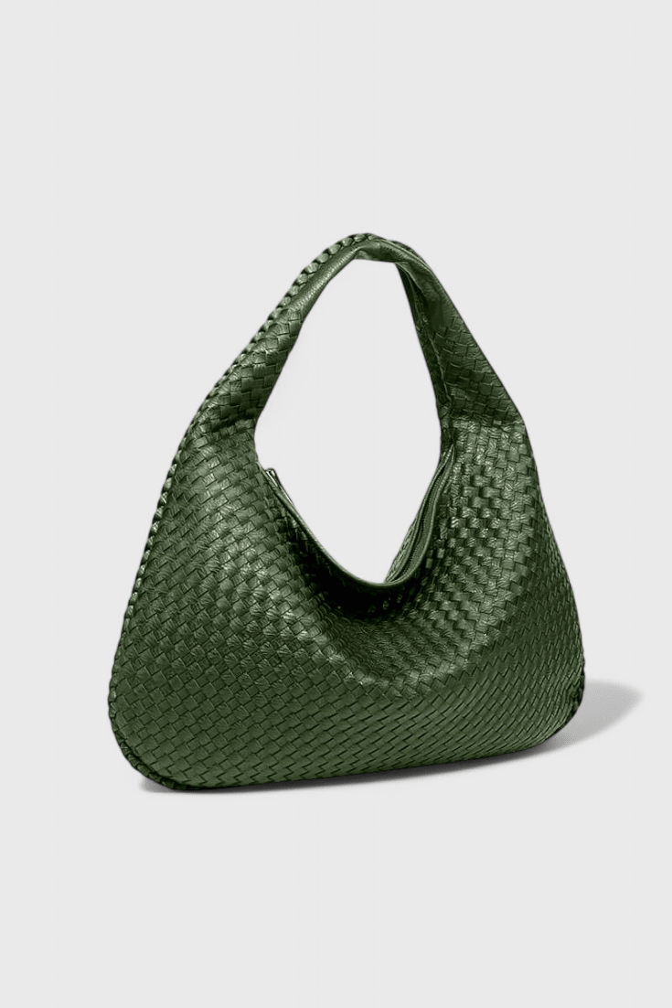 Bolsa de hombro tejida media luna, vista 9