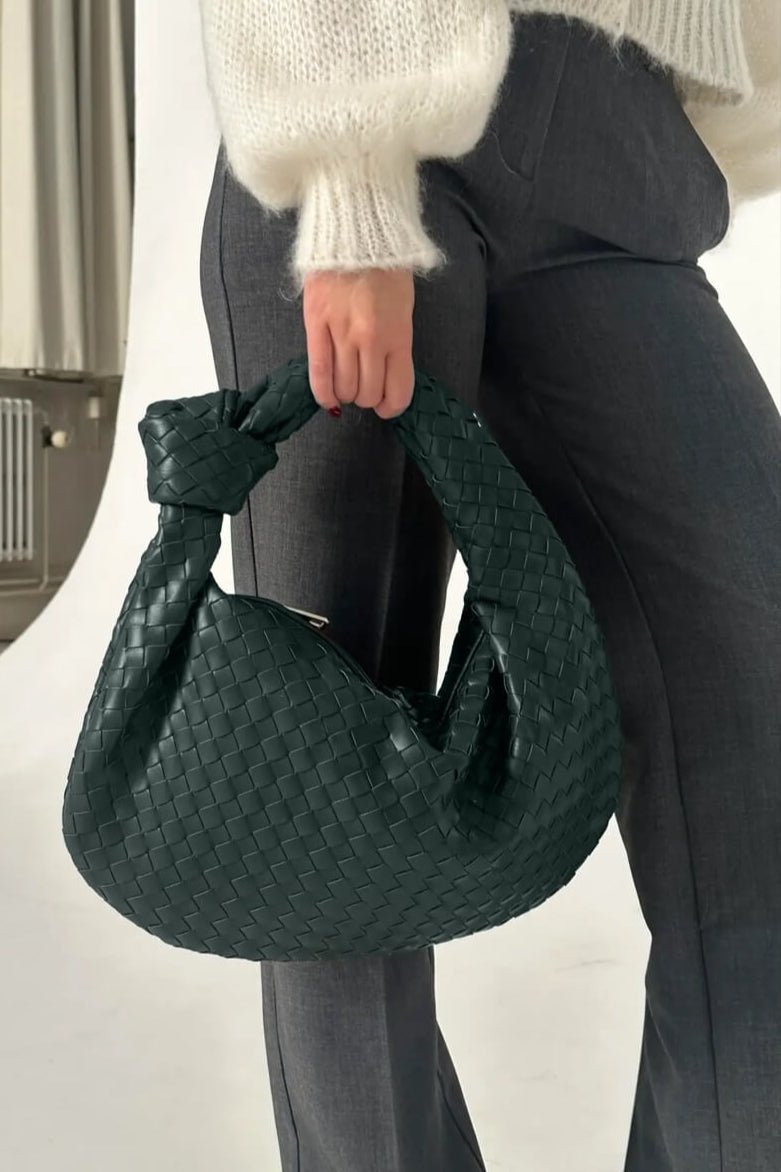Bolsa de hombro tejida mediana, vista 10